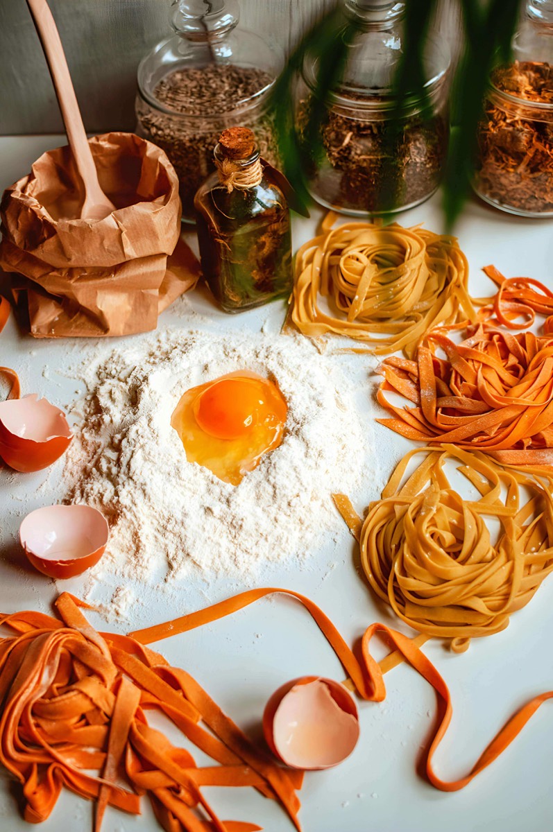 Ingredientes para uma noite de pasta italiana em casa