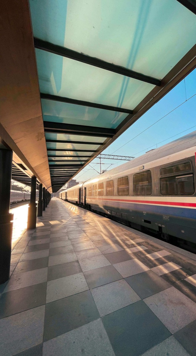 Nosso primeiro passeio de trem pela região da Puglia