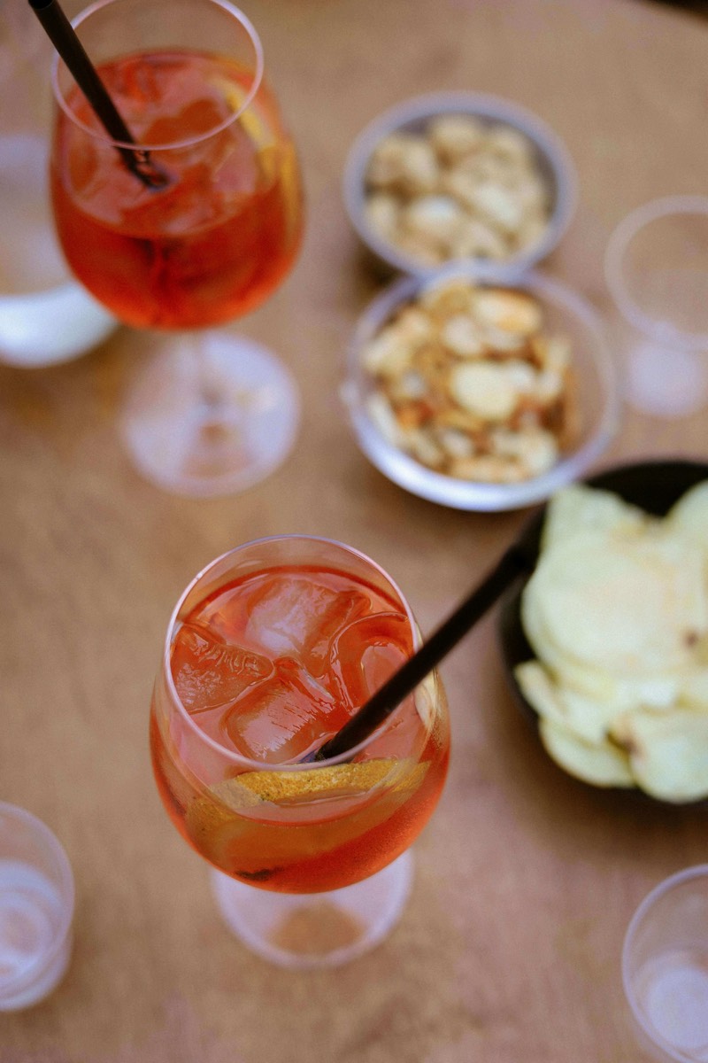 Aperitivo italiano no fim da tarde